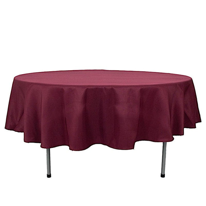 90" Round Tablecloth Premium Polyester Table Cover TAB_90_BURG_PRM