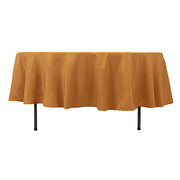 90" Round Tablecloth Premium Polyester Table Cover TAB_90_GOLD_PRM