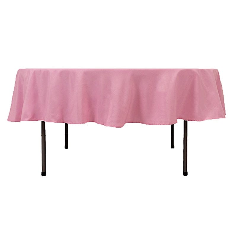 90" Round Tablecloth Premium Polyester Table Cover TAB_90_PINK_PRM