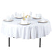 90" Round Tablecloth Premium Polyester Table Cover TAB_90_WHT_PRM