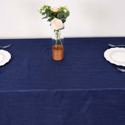 90" x 132" Accordion Metallic Crinkled Taffeta Rectangular Tablecloth