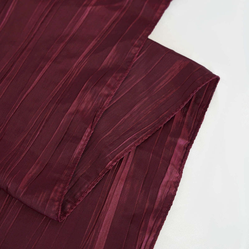 90" x 132" Accordion Metallic Crinkled Taffeta Rectangular Tablecloth