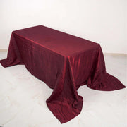 90" x 132" Accordion Metallic Crinkled Taffeta Rectangular Tablecloth