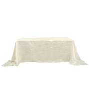 90" x 132" Accordion Metallic Crinkled Taffeta Rectangular Tablecloth