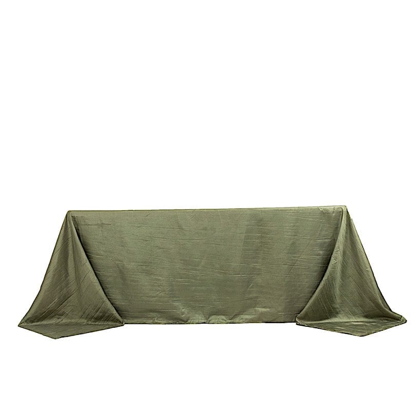 90" x 132" Accordion Metallic Crinkled Taffeta Rectangular Tablecloth TAB_ACRNK_90132_DSG