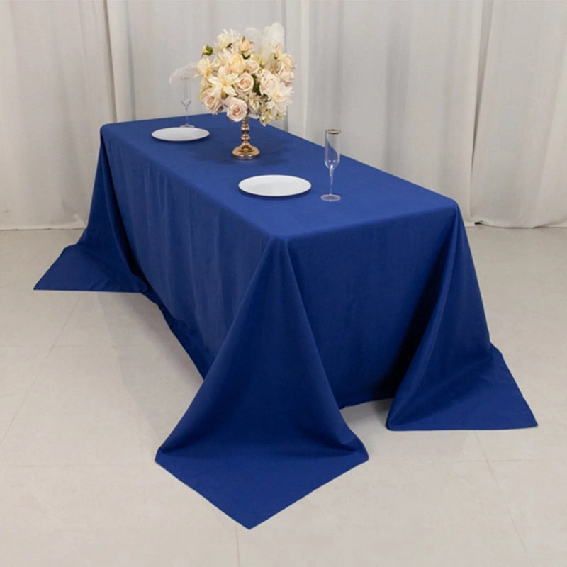 90" x 132" Cotton Blend Rectangular Tablecloth for Weddings and Events