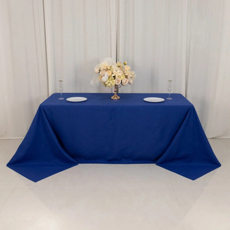 90" x 132" Cotton Blend Rectangular Tablecloth for Weddings and Events