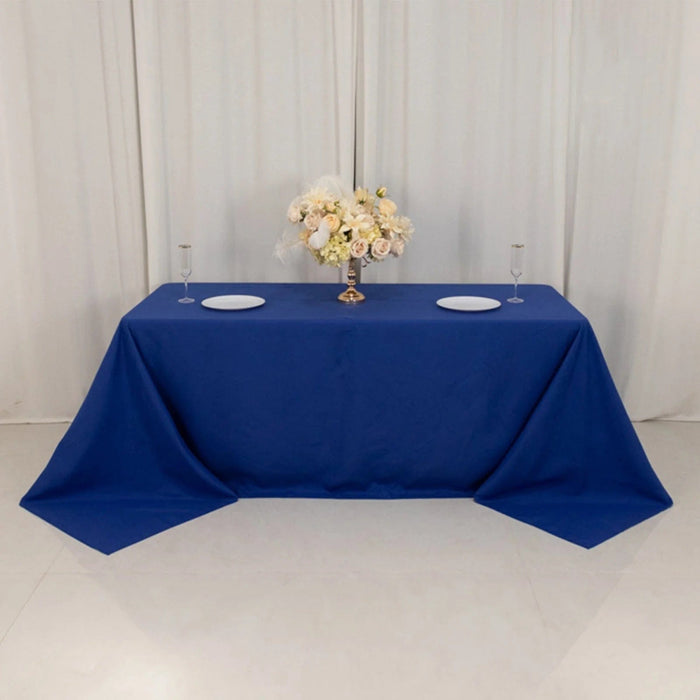 90" x 132" Cotton Blend Rectangular Tablecloth for Weddings and Events