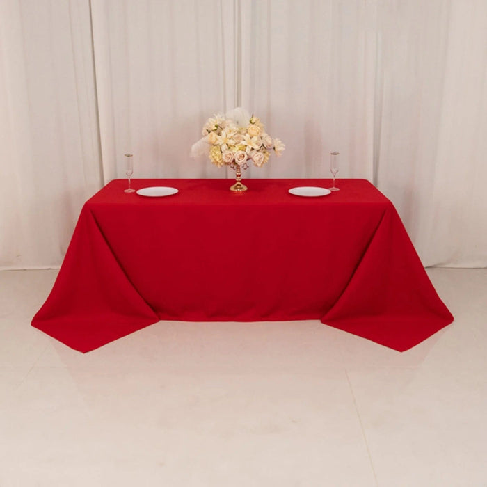 90" x 132" Cotton Blend Rectangular Tablecloth for Weddings and Events