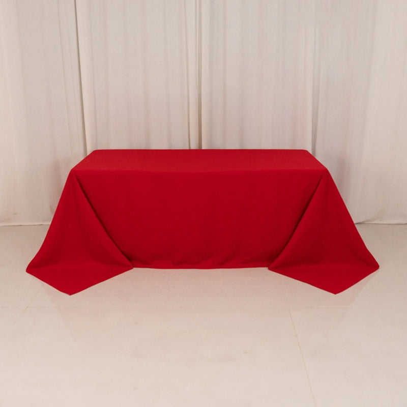 90" x 132" Cotton Blend Rectangular Tablecloth for Weddings and Events