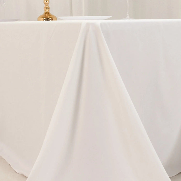90" x 132" Cotton Blend Rectangular Tablecloth for Weddings and Events