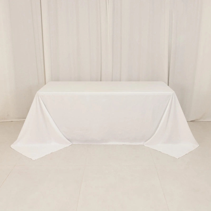 90" x 132" Cotton Blend Rectangular Tablecloth for Weddings and Events