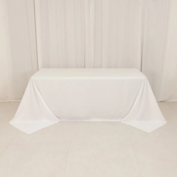 90" x 132" Cotton Blend Rectangular Tablecloth for Weddings and Events