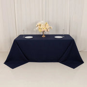 90" x 132" Cotton Blend Rectangular Tablecloth for Weddings and Events