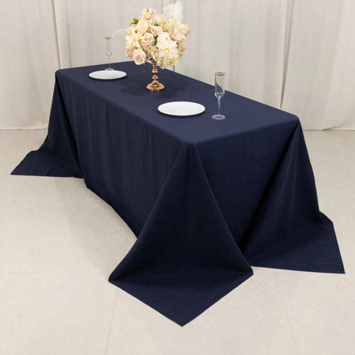 90" x 132" Cotton Blend Rectangular Tablecloth for Weddings and Events