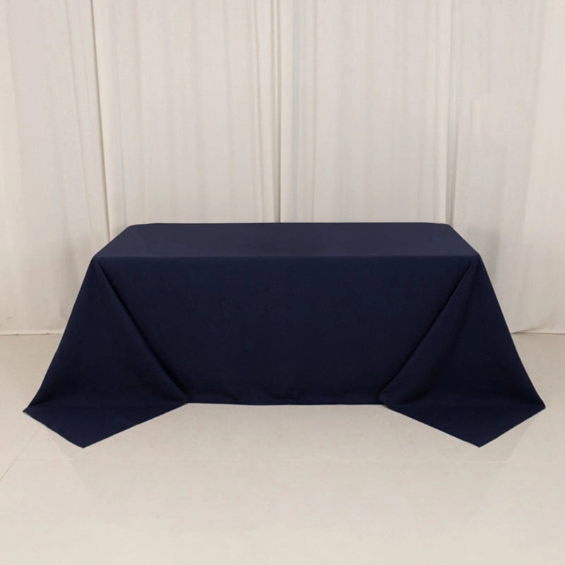 90" x 132" Cotton Blend Rectangular Tablecloth for Weddings and Events