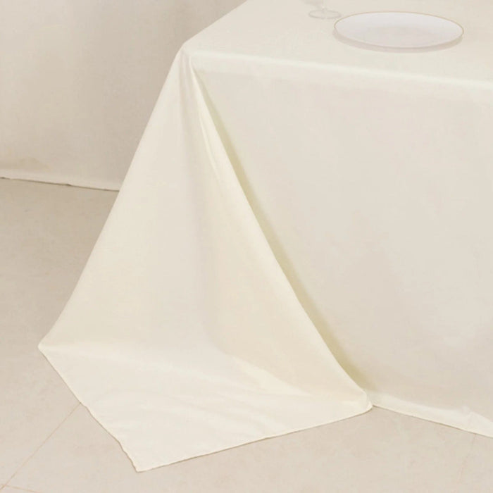 90" x 132" Cotton Blend Rectangular Tablecloth for Weddings and Events