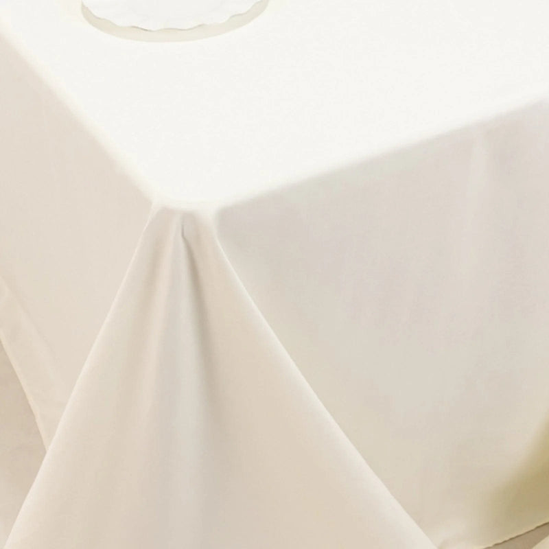 90" x 132" Cotton Blend Rectangular Tablecloth for Weddings and Events