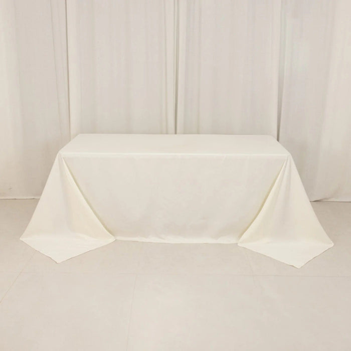 90" x 132" Cotton Blend Rectangular Tablecloth for Weddings and Events