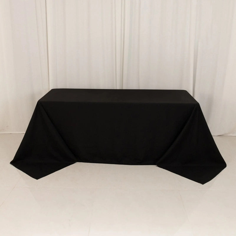 90" x 132" Cotton Blend Rectangular Tablecloth for Weddings and Events