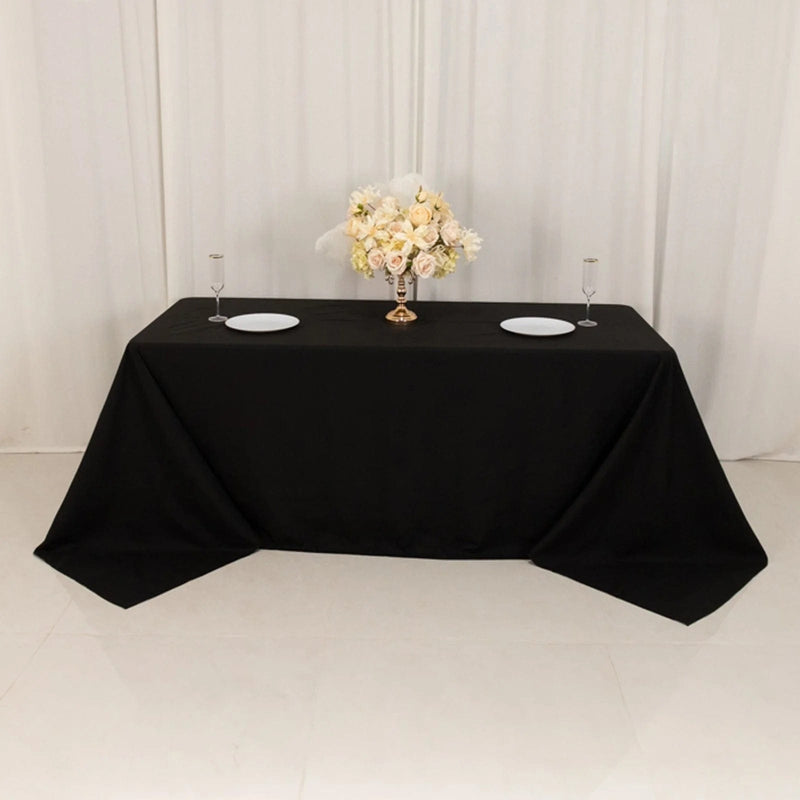 90" x 132" Cotton Blend Rectangular Tablecloth for Weddings and Events