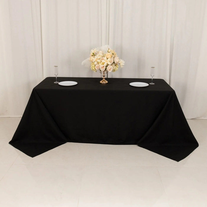 90" x 132" Cotton Blend Rectangular Tablecloth for Weddings and Events