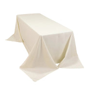 90" x 132" Cotton Blend Rectangular Tablecloth for Weddings and Events TAB_COT01_90132_IVR