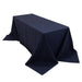 90" x 132" Cotton Blend Rectangular Tablecloth for Weddings and Events TAB_COT01_90132_NAVY