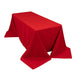90" x 132" Cotton Blend Rectangular Tablecloth for Weddings and Events TAB_COT01_90132_RED