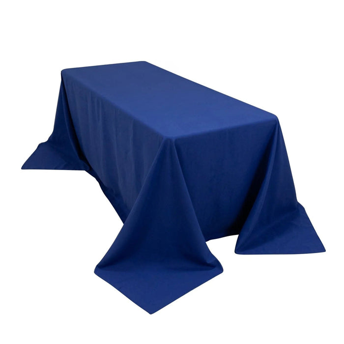 90" x 132" Cotton Blend Rectangular Tablecloth for Weddings and Events TAB_COT01_90132_ROY