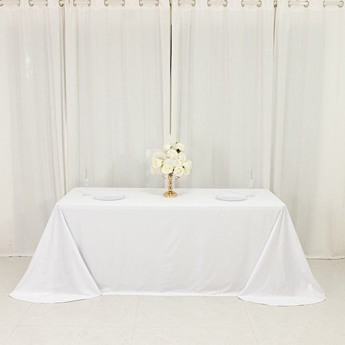 90" x 132" Fire Retardant Scuba Polyester Rectangle Tablecloth