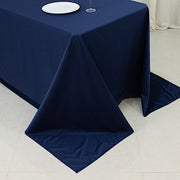 90" x 132" Fire Retardant Scuba Polyester Rectangle Tablecloth
