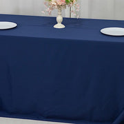 90" x 132" Fire Retardant Scuba Polyester Rectangle Tablecloth