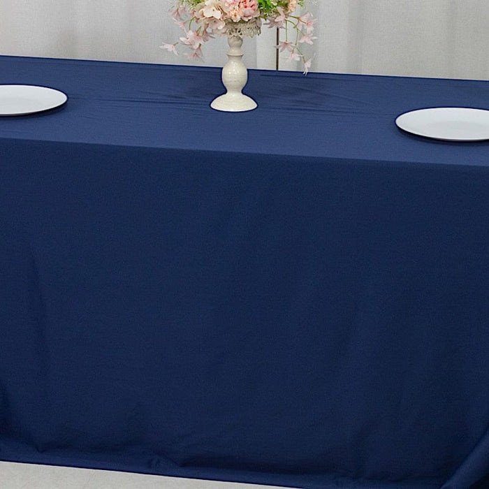 90" x 132" Fire Retardant Scuba Polyester Rectangle Tablecloth