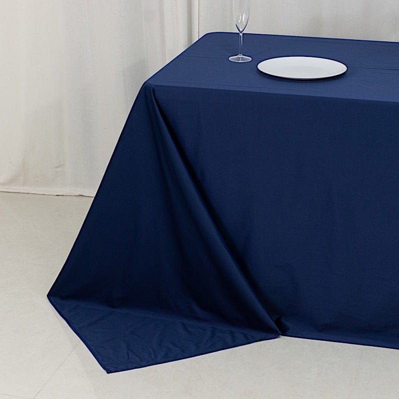 90" x 132" Fire Retardant Scuba Polyester Rectangle Tablecloth