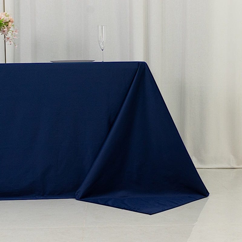 90" x 132" Fire Retardant Scuba Polyester Rectangle Tablecloth