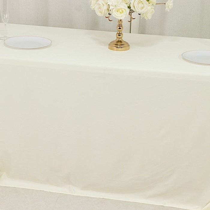 90" x 132" Fire Retardant Scuba Polyester Rectangle Tablecloth