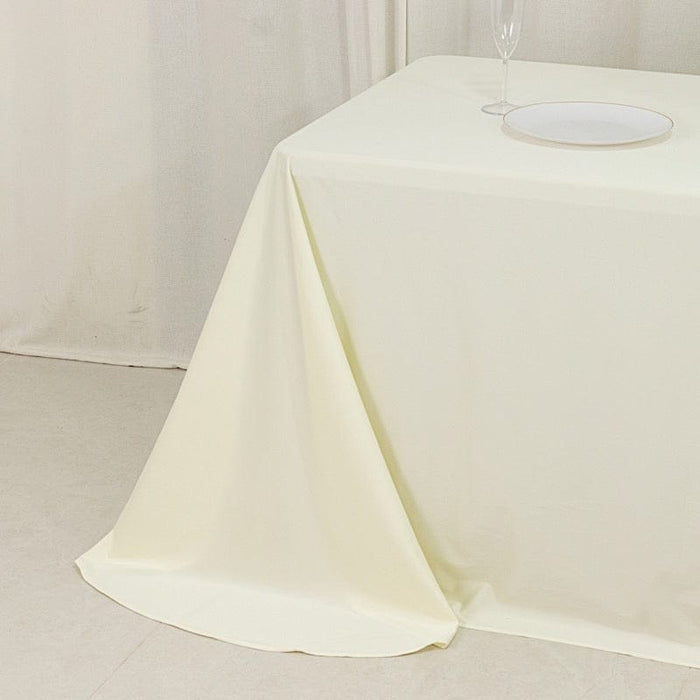 90" x 132" Fire Retardant Scuba Polyester Rectangle Tablecloth