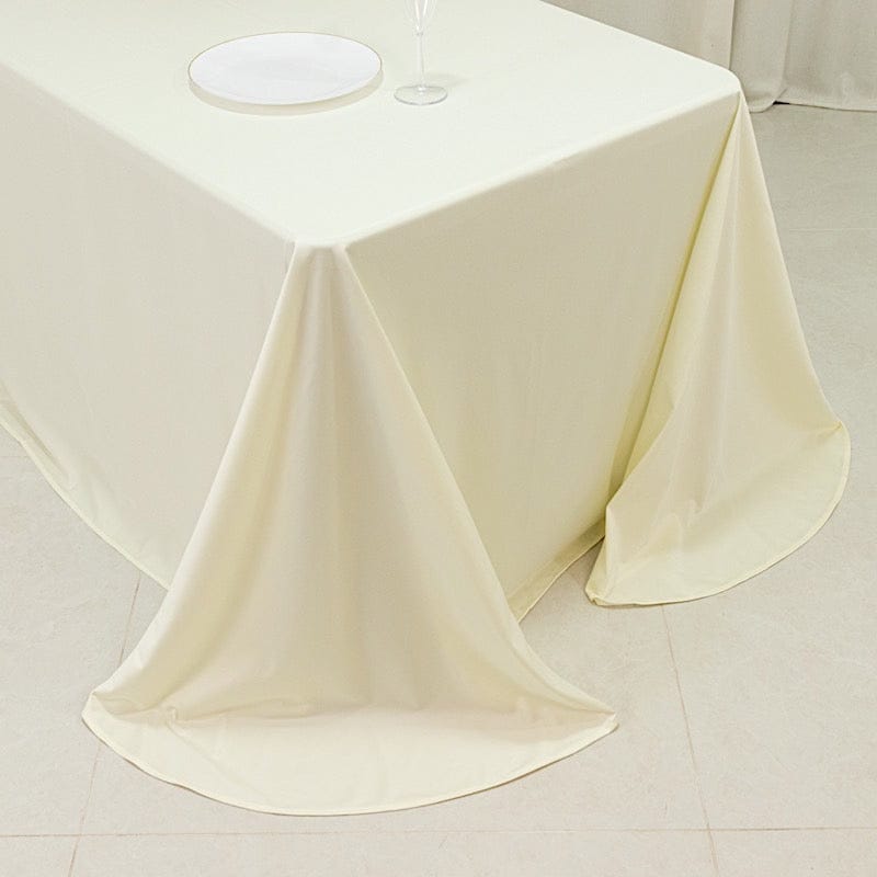 90" x 132" Fire Retardant Scuba Polyester Rectangle Tablecloth