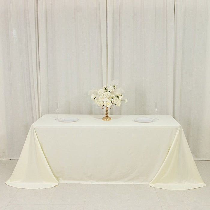 90" x 132" Fire Retardant Scuba Polyester Rectangle Tablecloth