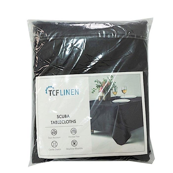 90" x 132" Fire Retardant Scuba Polyester Rectangle Tablecloth
