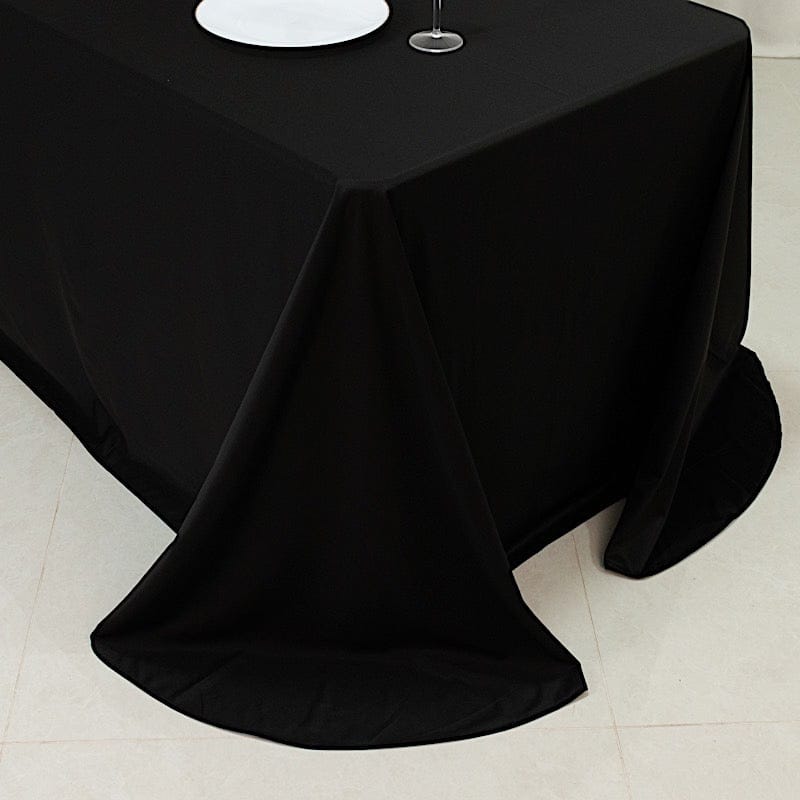 90" x 132" Fire Retardant Scuba Polyester Rectangle Tablecloth