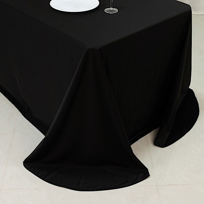 90" x 132" Fire Retardant Scuba Polyester Rectangle Tablecloth