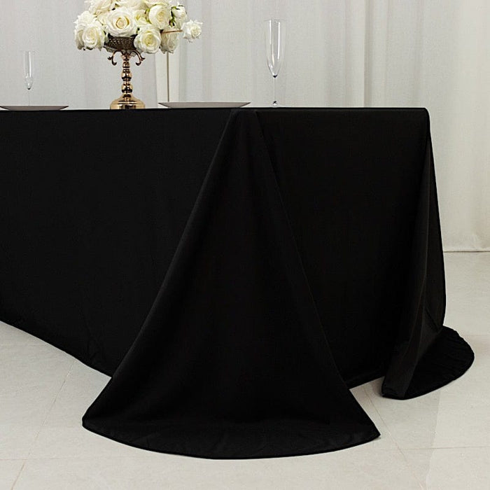 90" x 132" Fire Retardant Scuba Polyester Rectangle Tablecloth