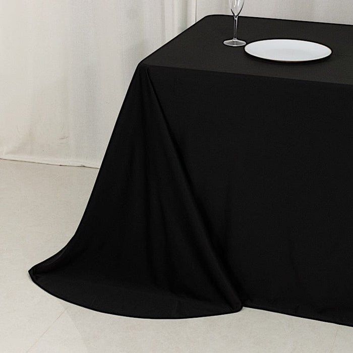 90" x 132" Fire Retardant Scuba Polyester Rectangle Tablecloth