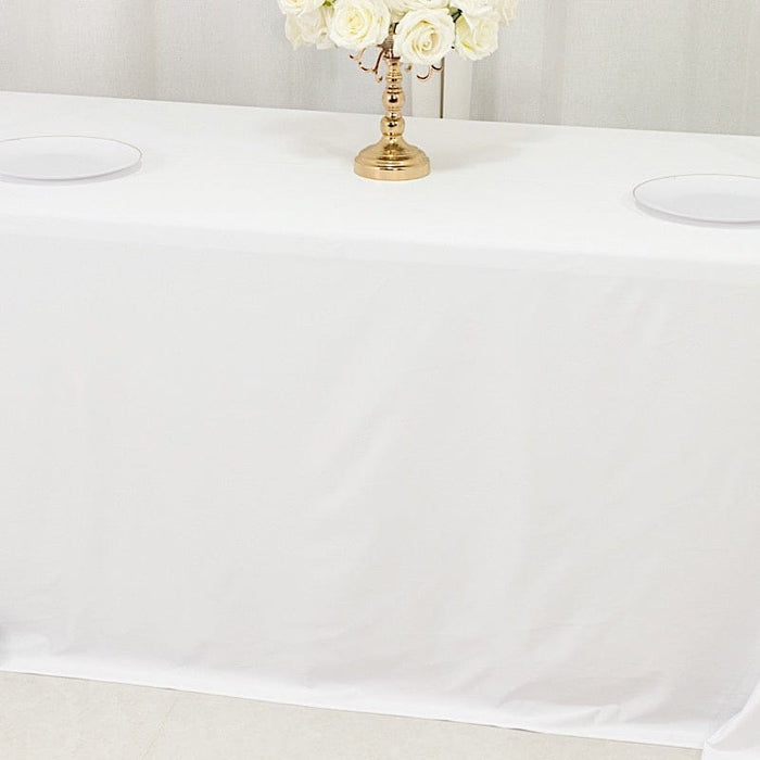 90" x 132" Fire Retardant Scuba Polyester Rectangle Tablecloth