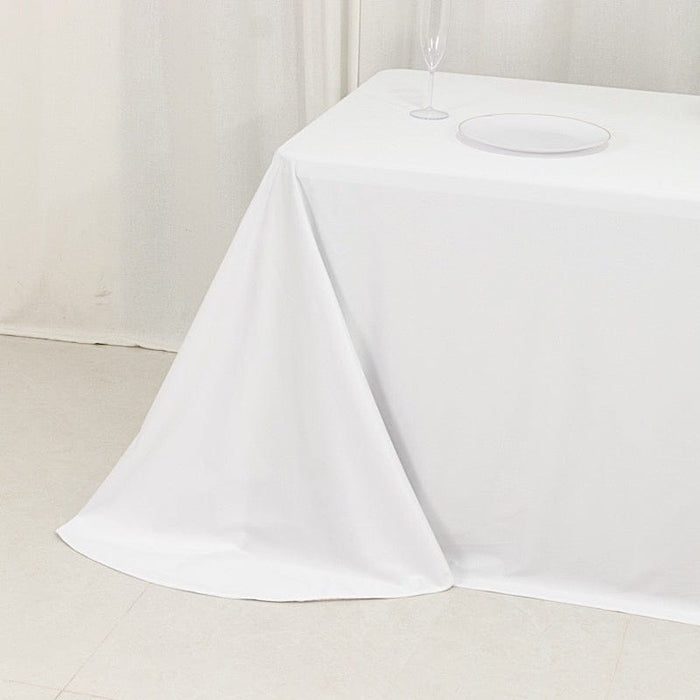 90" x 132" Fire Retardant Scuba Polyester Rectangle Tablecloth