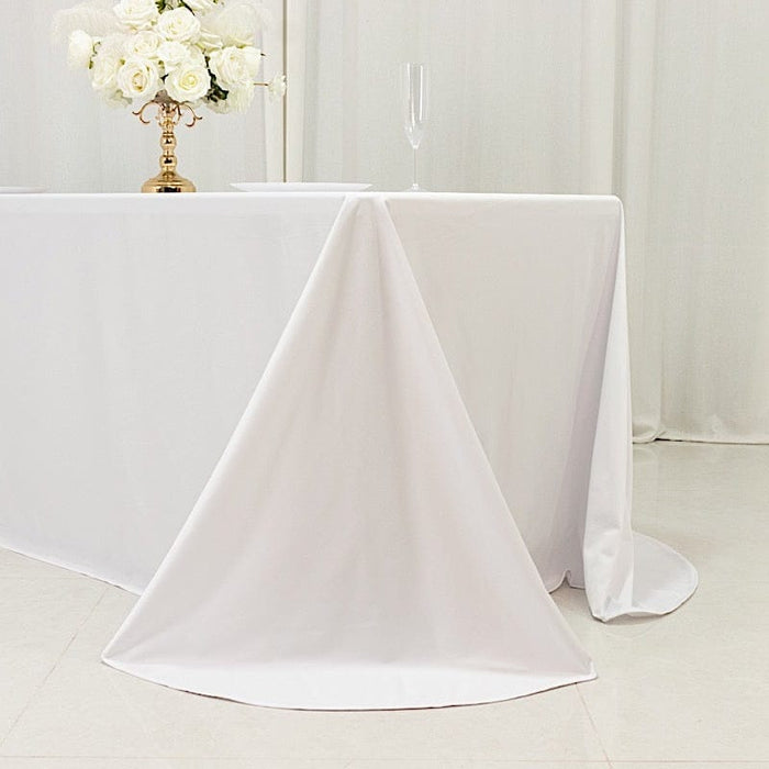 90" x 132" Fire Retardant Scuba Polyester Rectangle Tablecloth