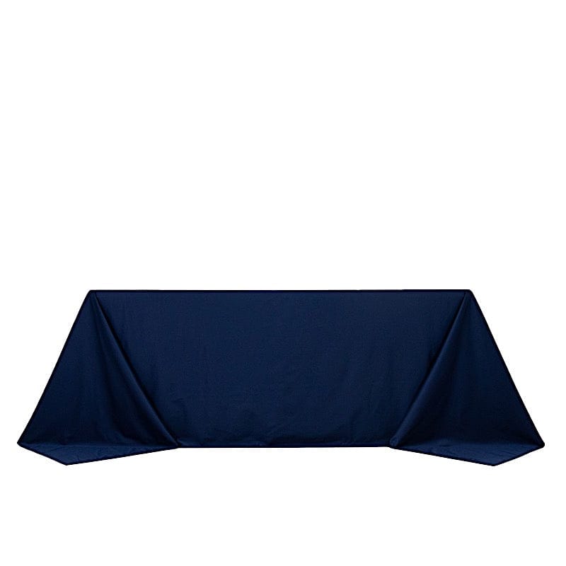 90" x 132" Fire Retardant Scuba Polyester Rectangle Tablecloth TAB_SCUBA_IFR_90132_NAVY
