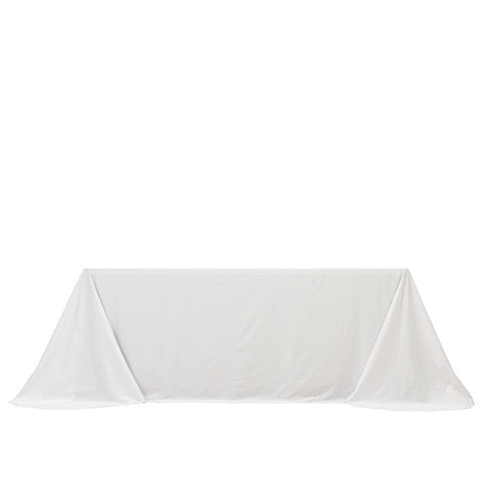 90" x 132" Fire Retardant Scuba Polyester Rectangle Tablecloth TAB_SCUBA_IFR_90132_WHT